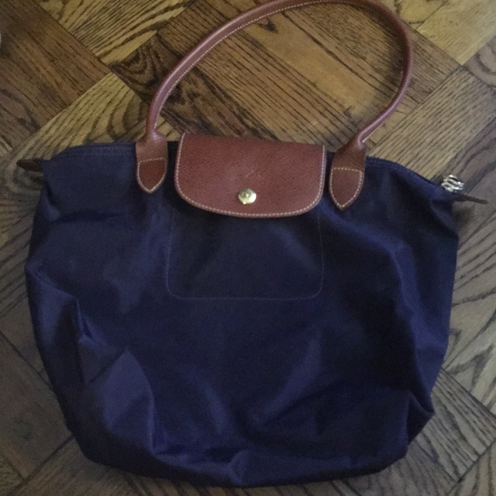 Dark purple longchamp bag